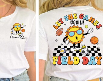 Custom Name Field Day Shirt, Field Day Teacher T-shirt, Teacher Fun Shirt, Let The Games Begin Tee, Teacher Gift, Field Day 2024 Shirt