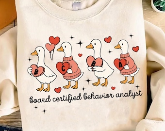 Valentine BCBA Tshirt, Board Zertifizierter Verhaltensanalytiker Sweatshirt, Rbt Pullover, Geschenk für BCBA, Verhaltensanalytiker Tee, Valentinsgeschenk