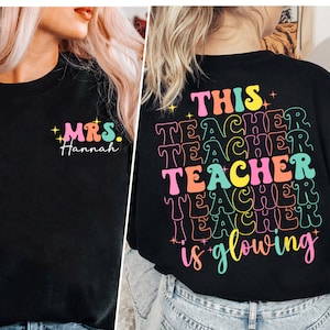 Questa maglietta da insegnante è splendente, Maglietta Ciao Estate, Maglietta Fine Scuola, Maglietta Ultimo Giorno di Scuola, Maglietta personalizzata per insegnanti, Regalo per insegnanti