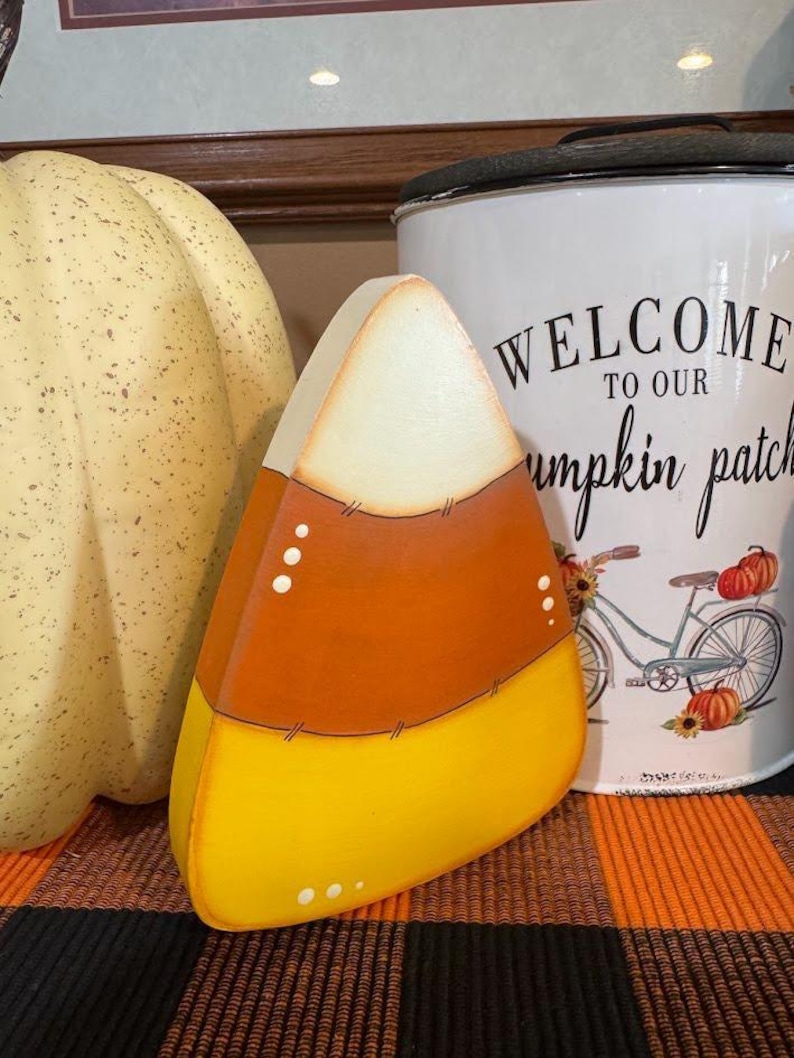 Wooden Candy Corn Fall Decoration Halloween Decor Set Piece Farmhouse ...