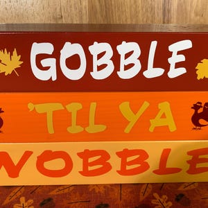 Thanksgiving Wooden Blocks Shelf Sitter Fall Leaves Turkeys Centerpiece Farmhouse Style Fall Arrangement Thanksgiving Celebration Autumn