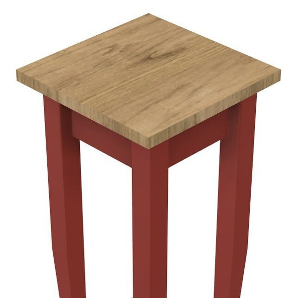 DIY Basic Side Table from Dimension Lumber - Woodworking Plan - Plant Stand, Pedestal, or Lamp Table. Easy to build - Digital Download