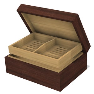 DIY Humidor Woodworking Plan - Spanish Cedar Liner - Build Your Own Humidor - Step-by-Step Plans - Custom Humidor Project - Cigar Storage
