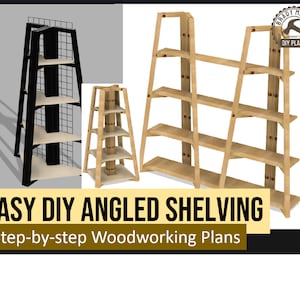 DIY Angled Open Shelving Plans - Perfect for mobile display at craft shows