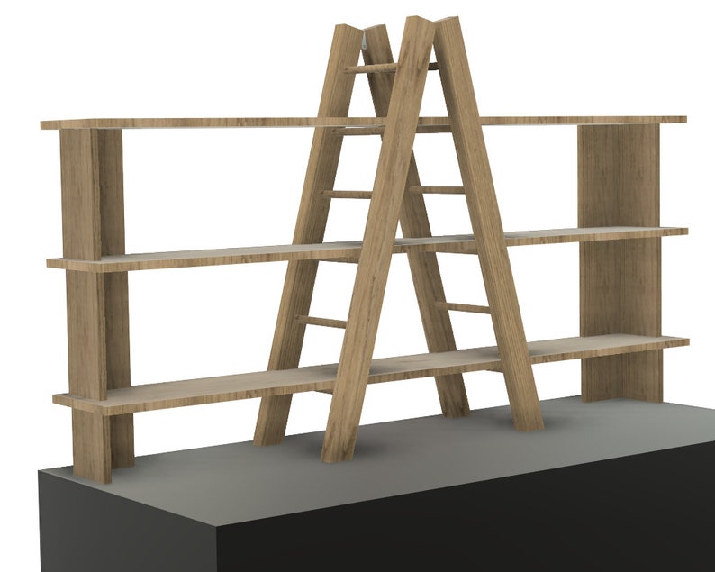 Tabletop Ladder Shelves Woodworking Plan - Easy DIY Vendor Display ...