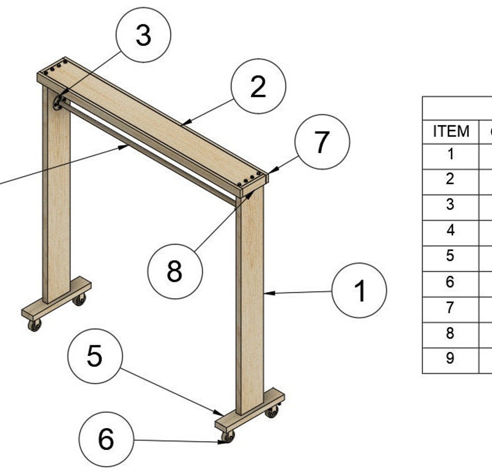 DIY Rolling Garment Rack Woodworking Plan - Great for Showing Your ...