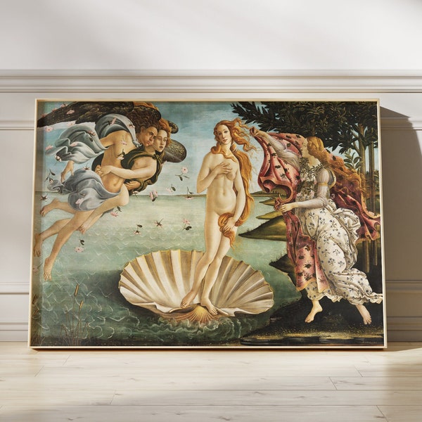 Botticelli The Birth Of Venus Print, Unique Classical Art, Masterpiece Art Poster, Gallery Artwork, Popular Painting, Gift For Friend Her