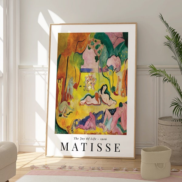 Henri Matisse The Joys Of Life Print, Colourful Poster, Living Room Wall Art Decor, Natural Landscape, The Dance Artwork, Gift For Her, Him