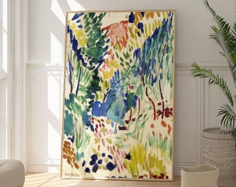 Henri Matisse Landschap bij Collioure Print, Kleurrijke Poster, Woonkamer Muurkunst, Modern, Minimalistisch, Boho, Cadeau voor kunstliefhebber, 20e eeuw