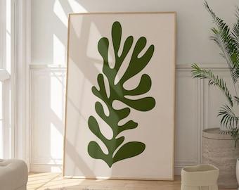 Henri Matisse Sage Green Print, Modern Abstract Print, Minimalist Poster, Gift For Art Lover, Living Room, Bedroom, Kitchen Decor, Original