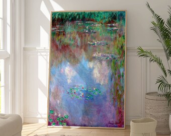 Monet Water Lilies Print, Impressionism Art, Popular Monet Print, Landscape Artwork, Abstract Painting, Home Wall Decor, Gift For Her