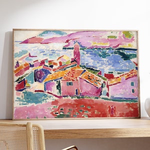 Henri Matisse View Of Collioure Print, Colourful Wall Art, Modern, Minimalist Poster, Gift For Friend, Living Room, Bedroom, Landscape Art