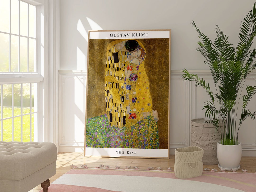 Gustav Klimt the Kiss Print, Art Nouveau, Famous Artist Print, Modern ...