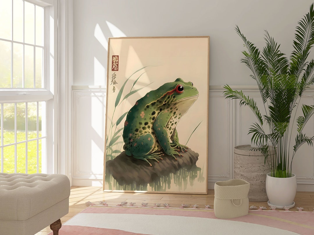 Japanese Frog Art Print Japan Wall Art Vintage Animal Poster Popular japanese-frog-art-print-japan-wall-art-vintage-animal-poster-popular