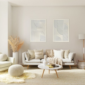 gebroken witte textuur kunst aan de muur | interieurkunst | woonkamer ontwerp
