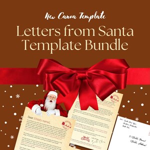 Paquete de cartas de Papá Noel para 3 niños o correspondencias múltiples