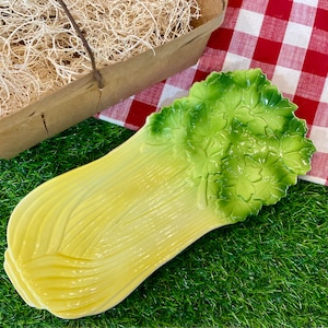 Vintage Ceramic Celery Dish/Plate | Summer Dishes | Vegetable Decor | Veggie Decor | Farmhouse Kitchen