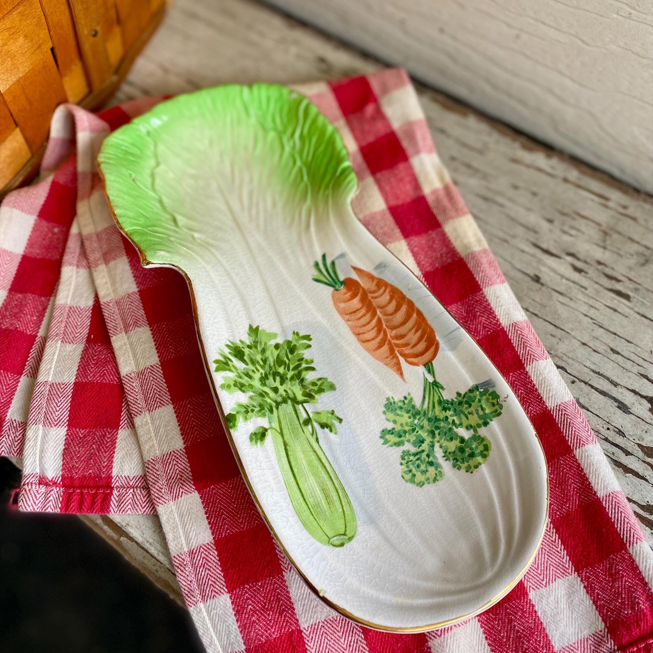 Vintage Ceramic Vegetable Tray - Etsy