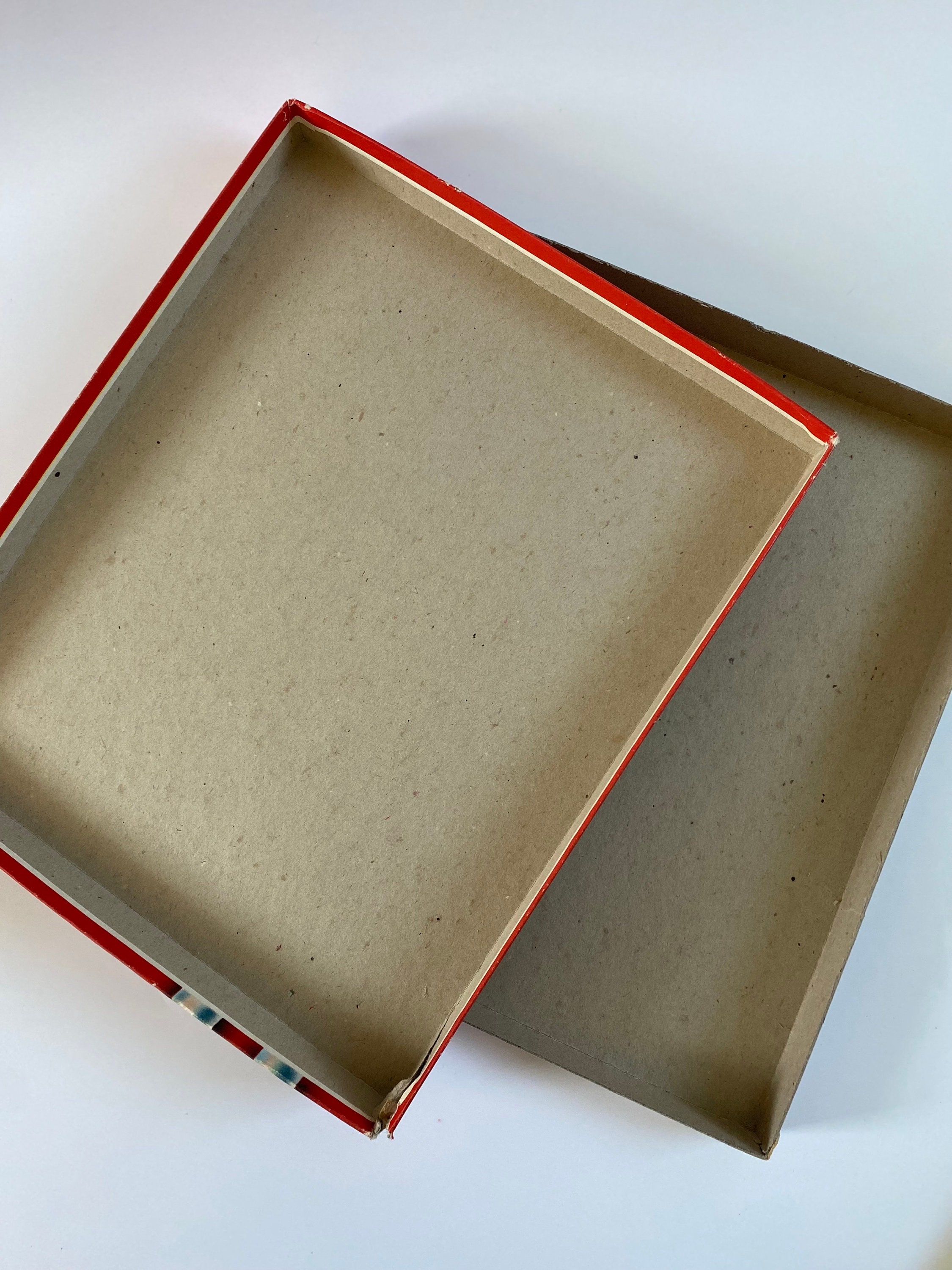 Large Vintage Decorative Christmas Card Box Empty Card Box MCM 1950's