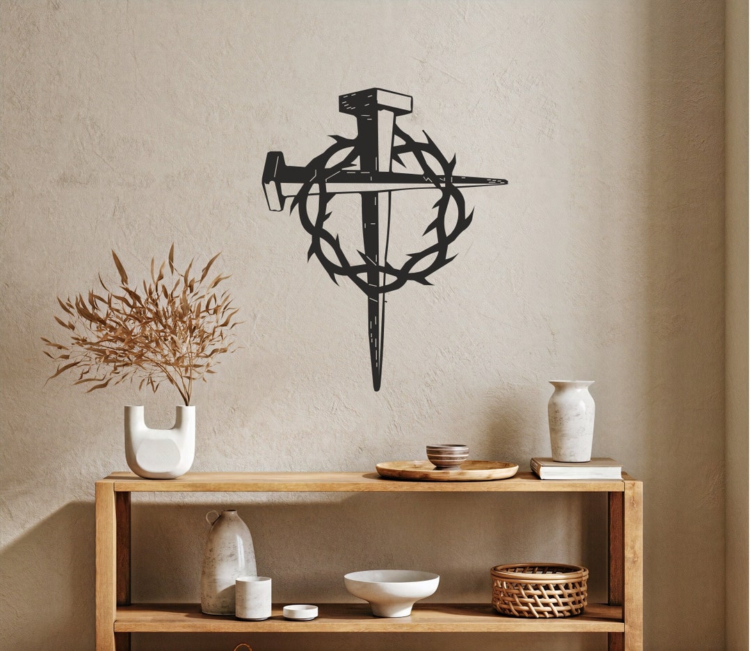 The Cross Metal Wall Decor, Easter Gift, Christian Decor, Jesus Metal