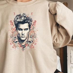 Elvis Presley Sweatshirt Elvis Presley Unisex sweater Elvis King of Rock Elvis artwork kleding cadeau Elvis eerbetoon sweatshirt Elvis kunst