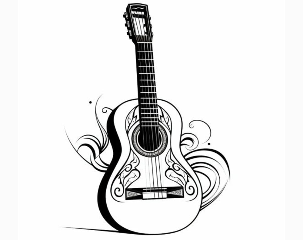 Guitar Art Drawing - Drawing Skill