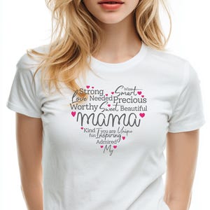 Mama Heart Unisex Heavy Cotton Tee, Gift for Mom, Mother&#39;s Day Shirt, Cute Mama Tee, Family Love Tee