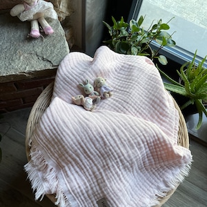 Muslin Blanket Baby Shower Gift Newborn Gift Toddler Blanket Muslin Swaddle Cotton Baby Blanket Baby Girl Blanket Barbie Pink Blanket mother