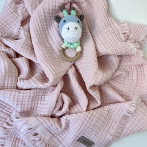 Muslin Blanket Baby Shower Gift Newborn Gift Toddler Blanket Muslin Swaddle Cotton Baby Blanket Baby Girl Blanket Barbie Pink Blanket mother