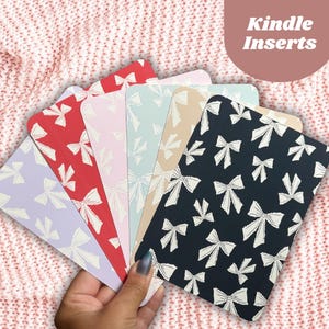 Coquette Bow Kindle Insert | Aesthetic Kindle Inserts for Kindle Basic, Paperwhite, and Colorsoft | Girly Kindle Insert | Romantic Insert