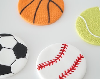 Football, baseball, basketball, tennis Cupcake toppers