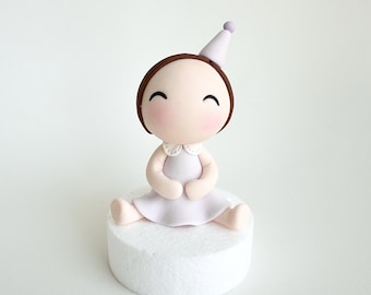 Fondant Baby Cake Topper: Handmade Shower Decor, Customizable