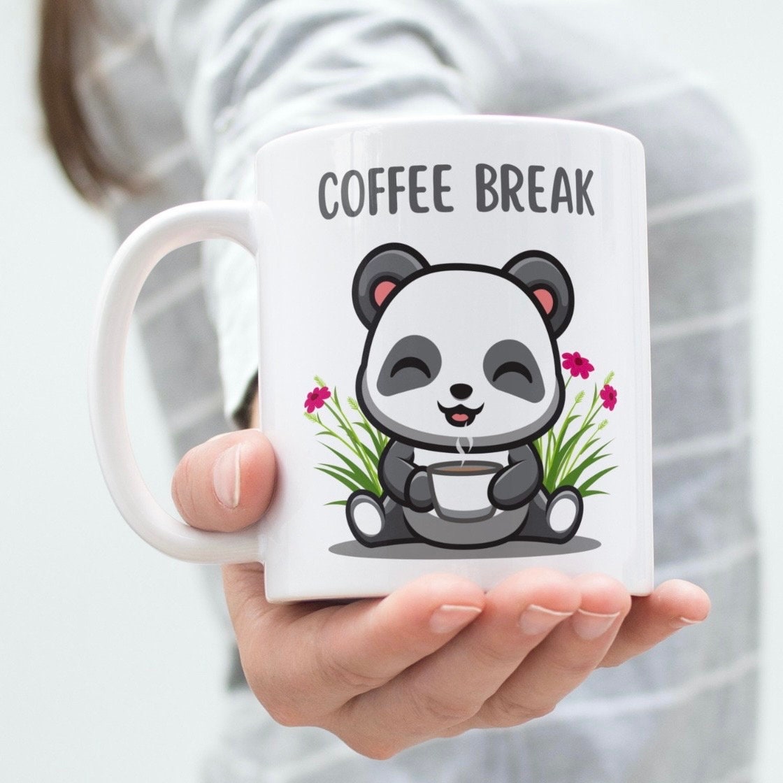 MUGNIV Novelty Panda Mug - Cute Coffee Mugs for Women and Funny