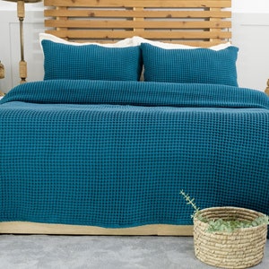 Waffle Cotton Bedding Set: Custom Size Turkish Cotton Blanket