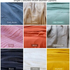 Double sided 4 ply Muslin Blanket from Organic Cotton, Gauze Cotton Throw for Beds and Sofas, Custom Size Muslin Bed Set, OEKO-TEX Certified image 10