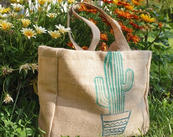 Handme jute bag, Jute tote bag , Beach bag, Shopping bag, Handmade burlap bag, Burlap tote bags