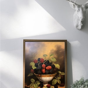 Vintage Blackberry Painting| Wall Art | Digital Download