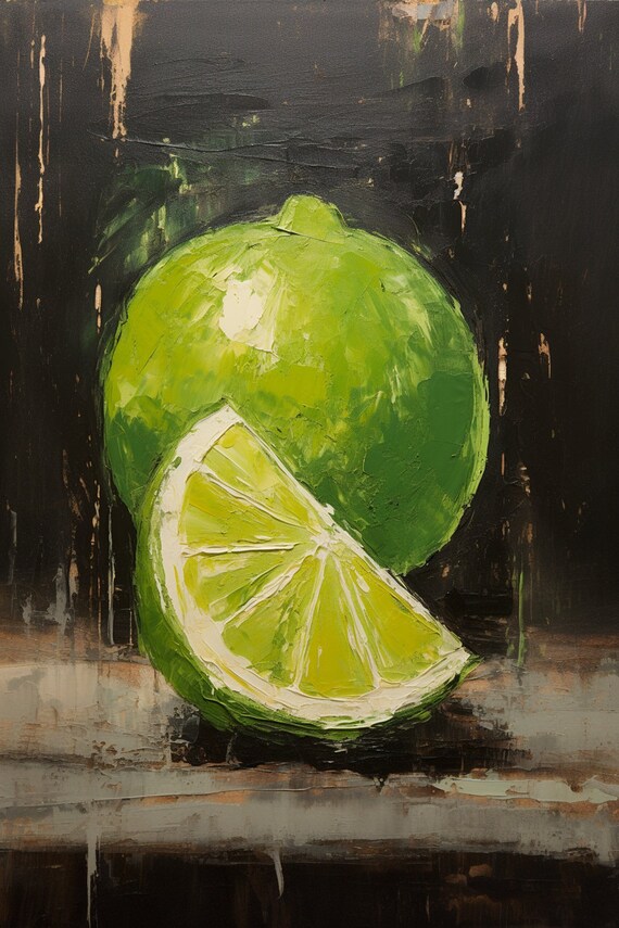 Vintage Lime Painting| Wall Art | Digital Download - Etsy