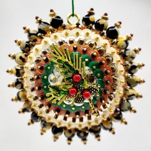 Handmade Sequin & Bead Christmas Ornament