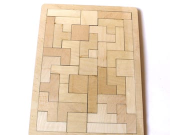 Wooden Game Puzzle Block Cnc Laser Cut Svg Vector, Pattern
