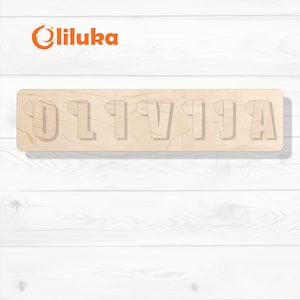 Namen Puzzle SVG Datei, Kinderzimmer Baby Namensschild, Cnc Laser geschnitten SVG, Muster