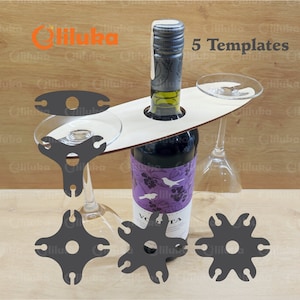 Glass Holder Bottle,  Cnc Laser Cut Svg Vector, Pattern