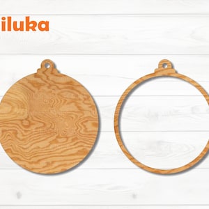 Blank Round Ornament Template | DIY Ornament | Round Template | Laser File SVG