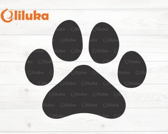 Huella de perro SVG: Archivo de corte para Cricut y Silhouette (Descarga digital)