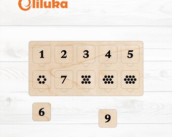 Match wiskundige puzzel lasergesneden bestand: CNC SVG-vectorpatroon (digitale download)