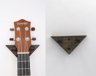 Unique Handmade Modern Ukulele Wall Mount - Black