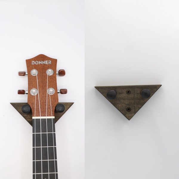 Unique Handmade Modern Ukulele Wall Mount - Black