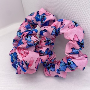 Stitch and angel scrunchie