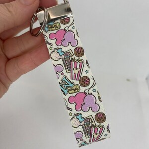 Disney pink snacks key fob