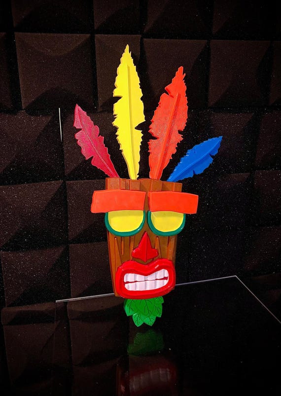 aku/aku！キャンバスアート Aku Aku Mask for Wall/display (crash Bandicoot Fan Art) - Etsy